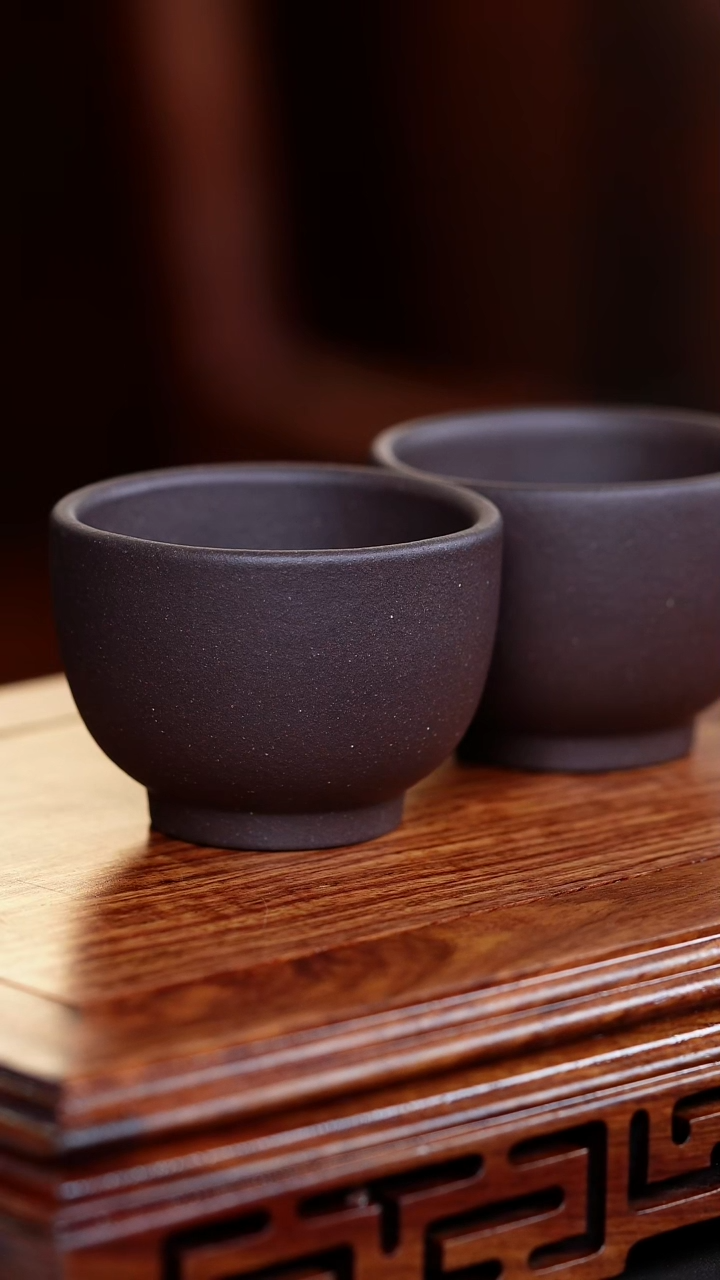 茶壶紫砂原矿紫泥紫砂杯2个