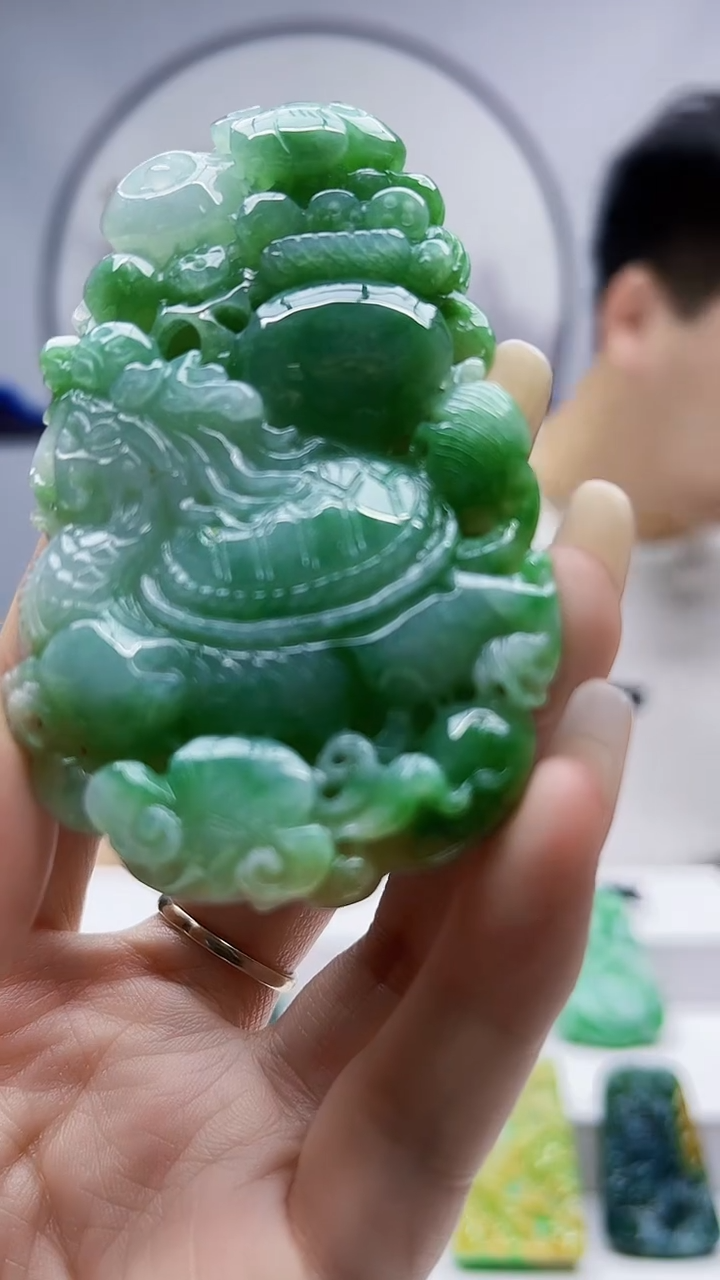 未镶嵌定制翡翠毛货-挂件103