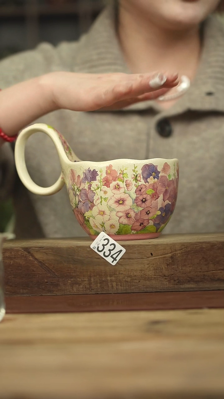 福利！！不顾一切落单！！繁花早餐杯