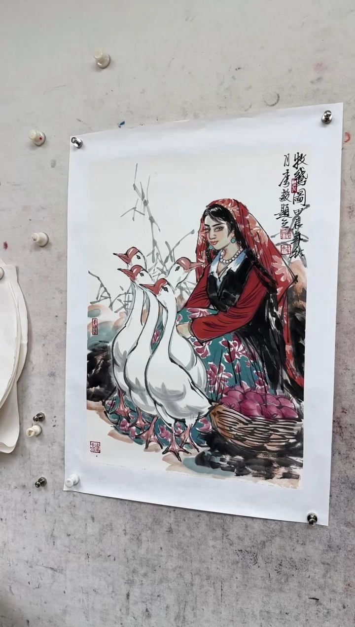 【闪购商品】国画天津人美-李毅画作2.7平尺红袍原作