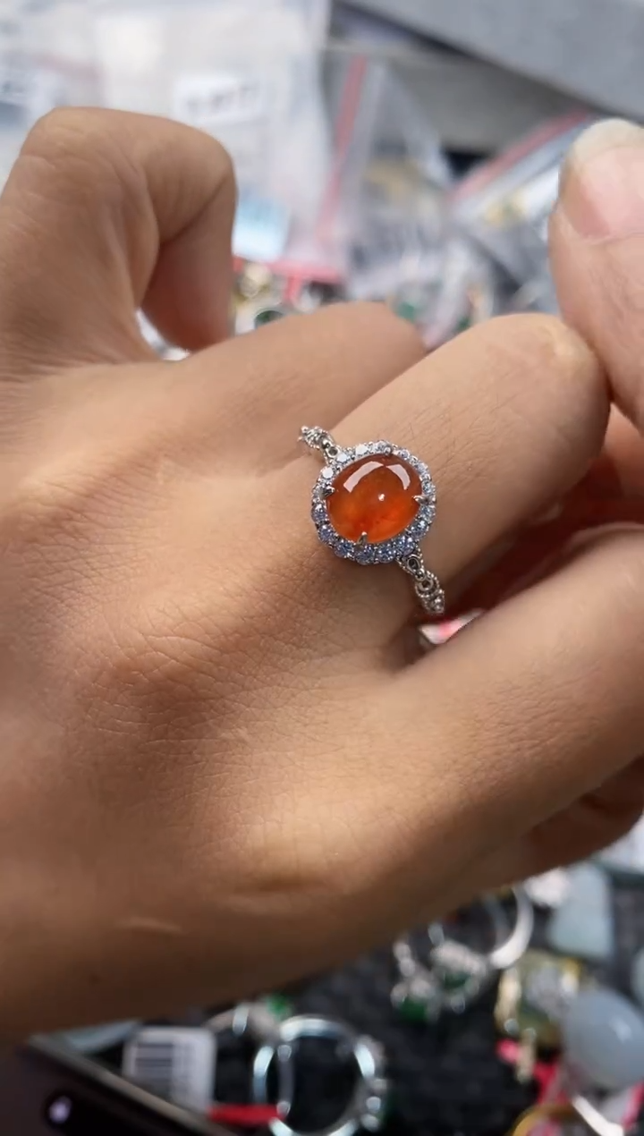 银S925镶嵌戒指翡翠k****7666---10