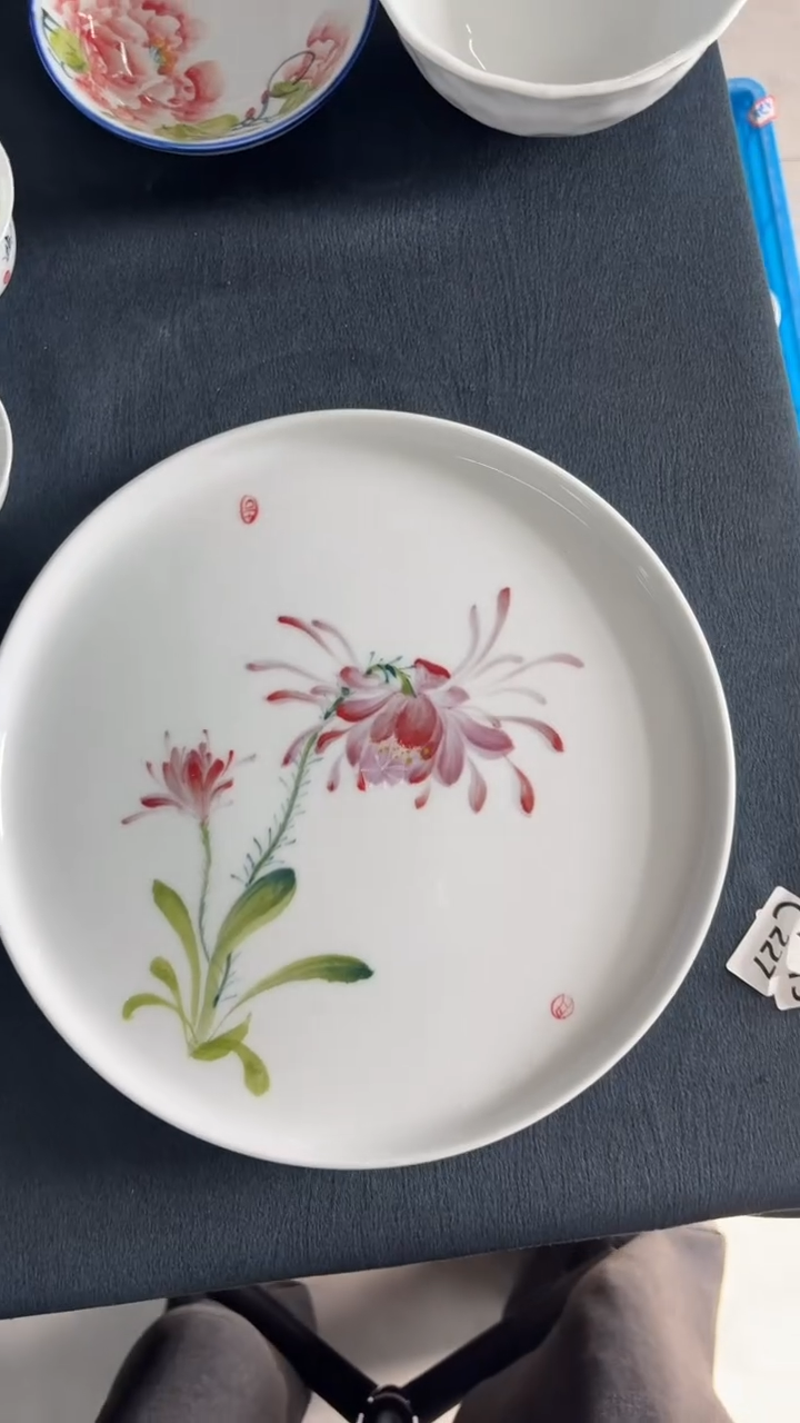 瓷片景德镇陶瓷食品级手绘釉中彩-大壶承