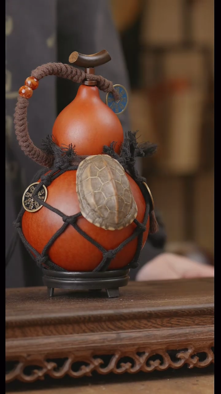 【闪购商品】215号精品天然大漆工艺防渗内胆酒葫芦~