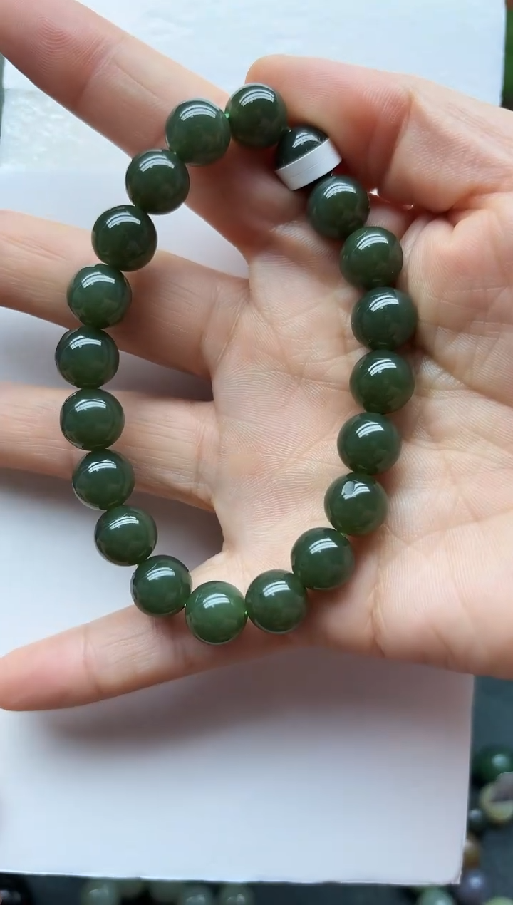 未镶嵌手链和田玉深黄口10MM