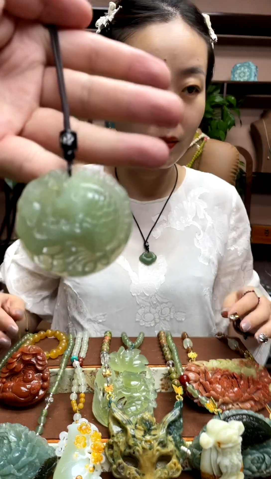 未镶嵌岫玉吊坠·