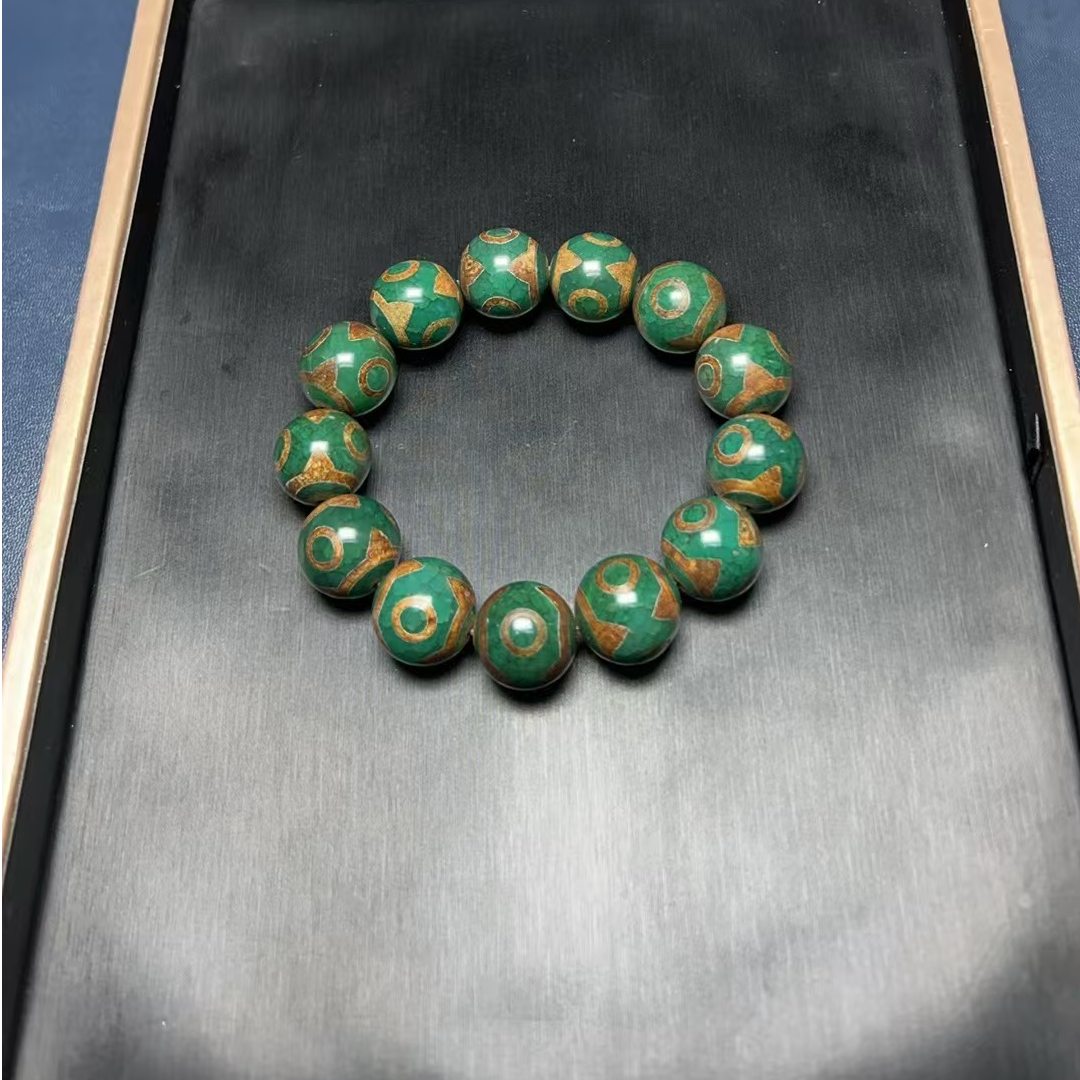 藏式经典绿3y手串