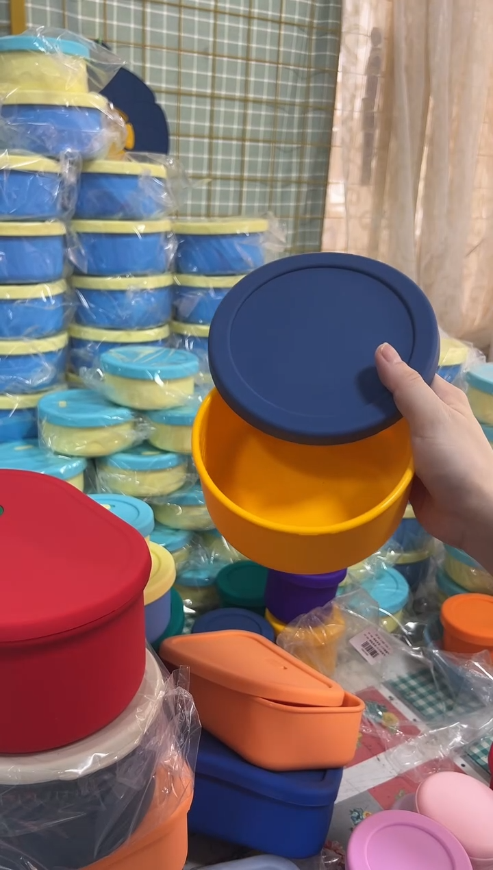 700ML 黄底蓝盖 不带排气 圆形