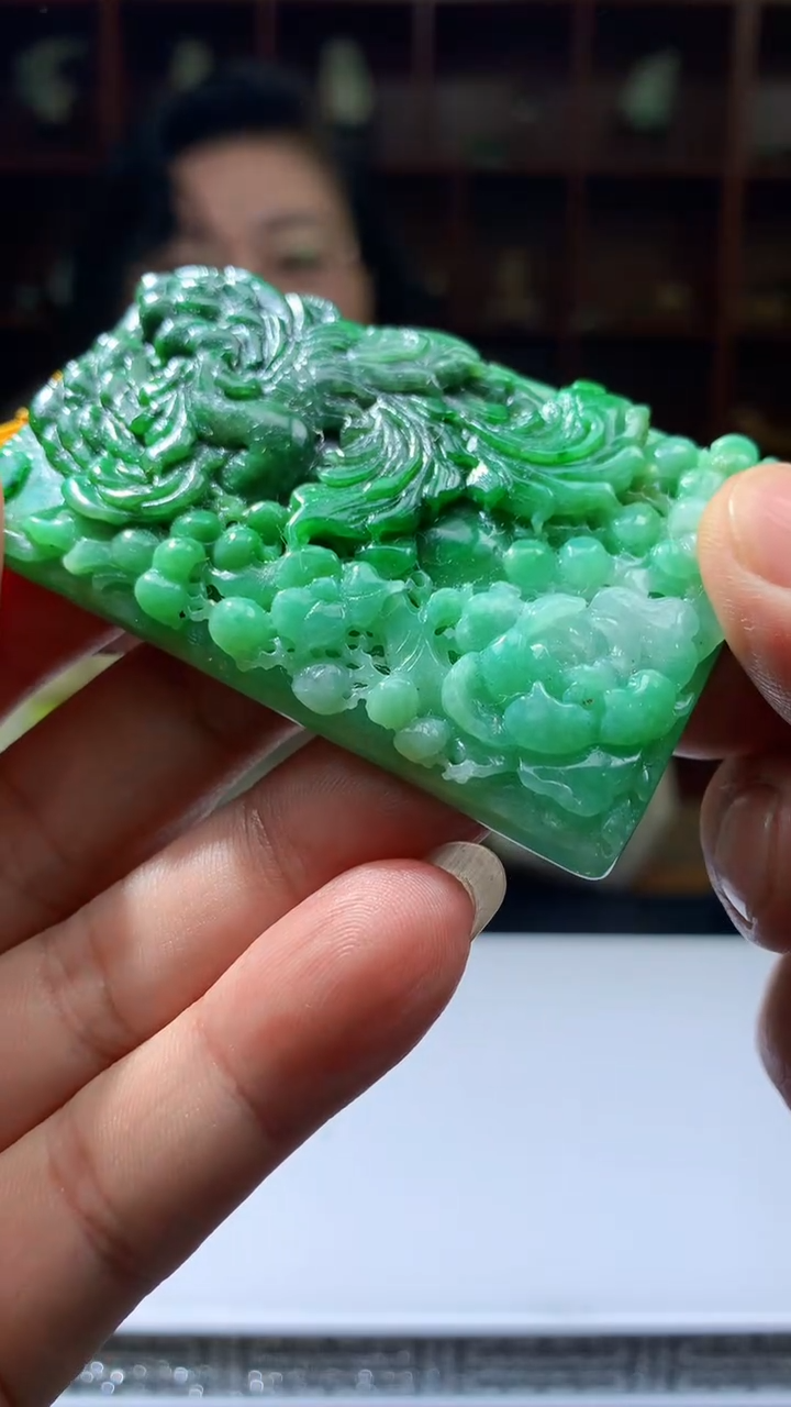 【闪购商品】定制翡翠未镶嵌1088hn-毛货挂件21