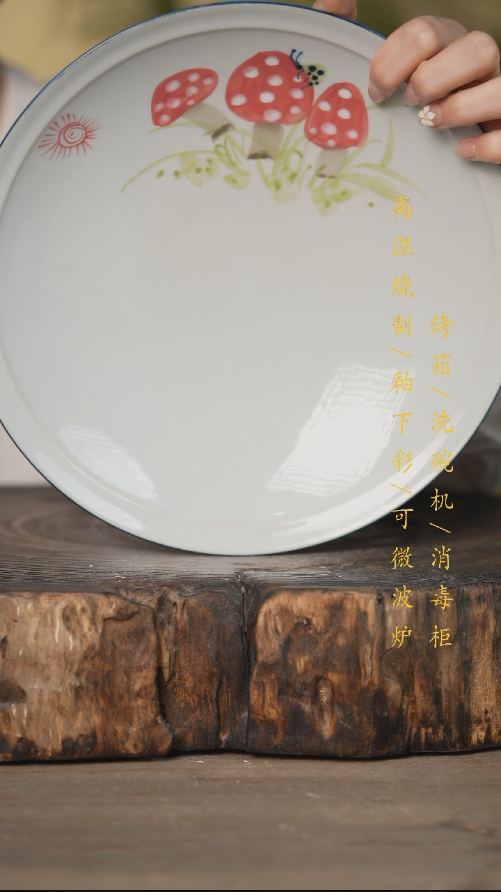 瓷片景德镇高温釉下彩可微波烤箱洗碗机
