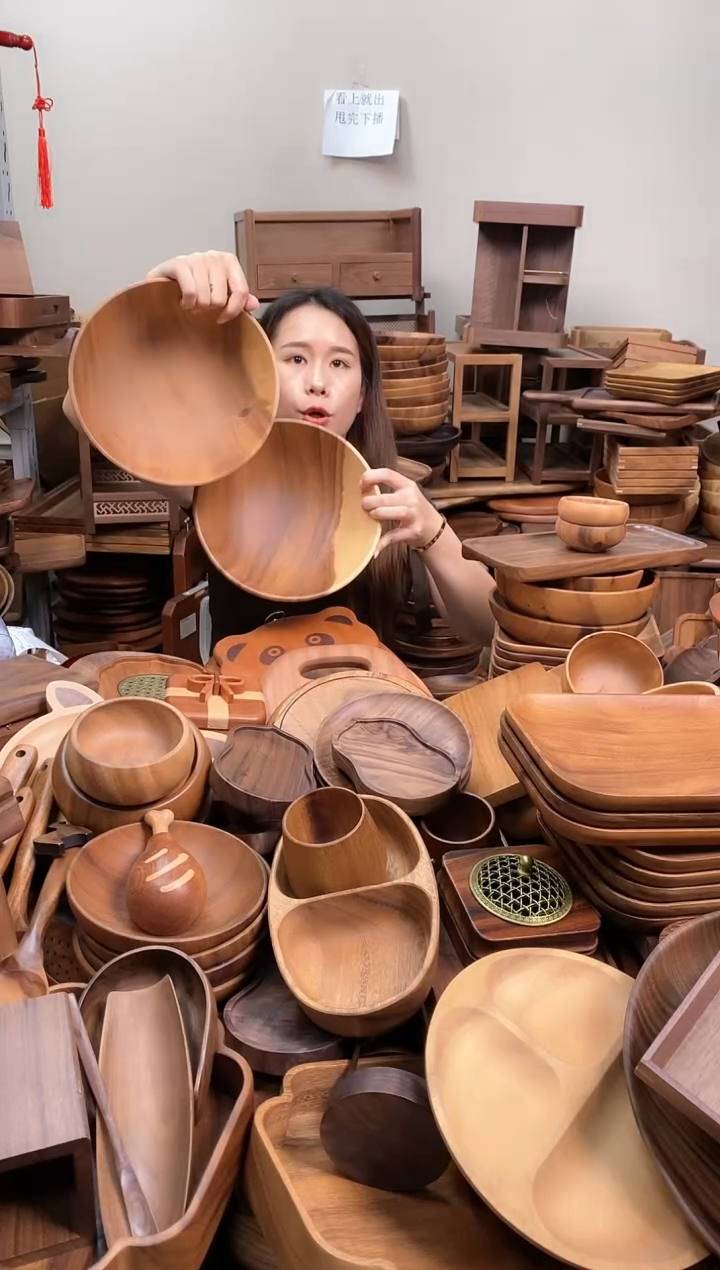 木  南美胡桃木碗23*9cm