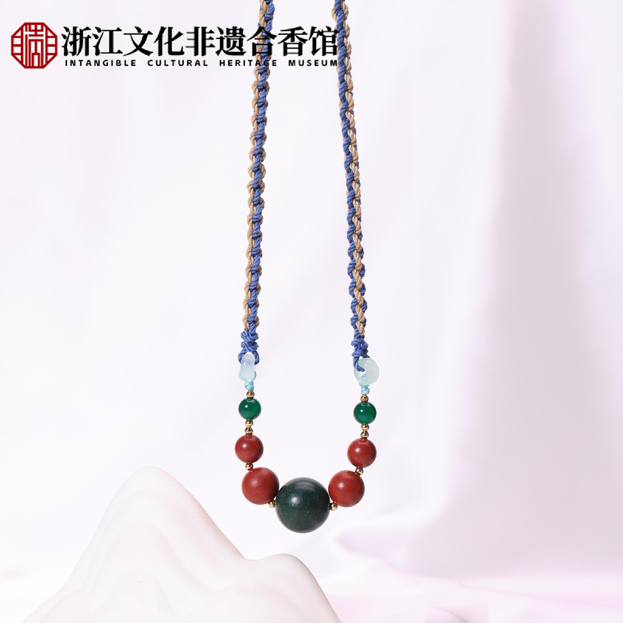 J【非遗合香】合香珠 松风玫瑰脖挂链   ZJ0433