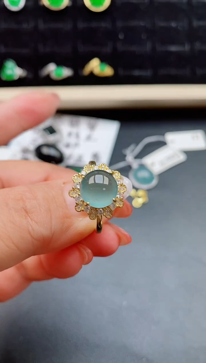 【闪购商品】翡翠戒指银S925镶嵌121212
