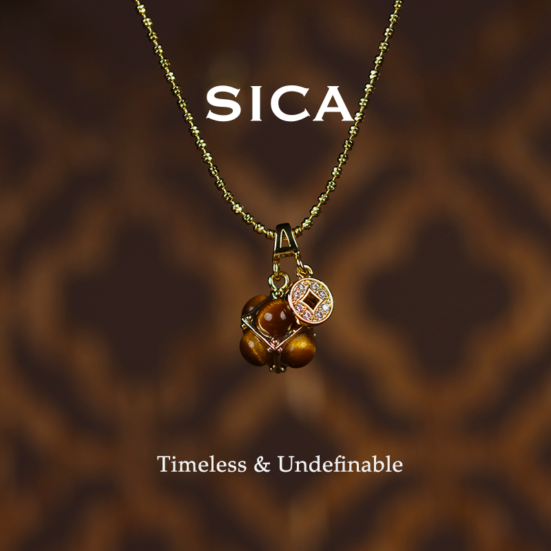 纯铜项链 NH133【烟凝暮紫】新中式时尚轻奢设计感个性项链