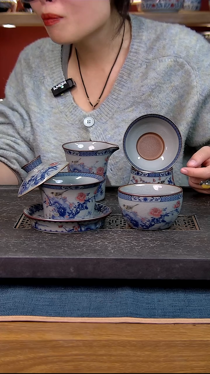 简装家用款4件套 老陶泥开片纹陶瓷茶具