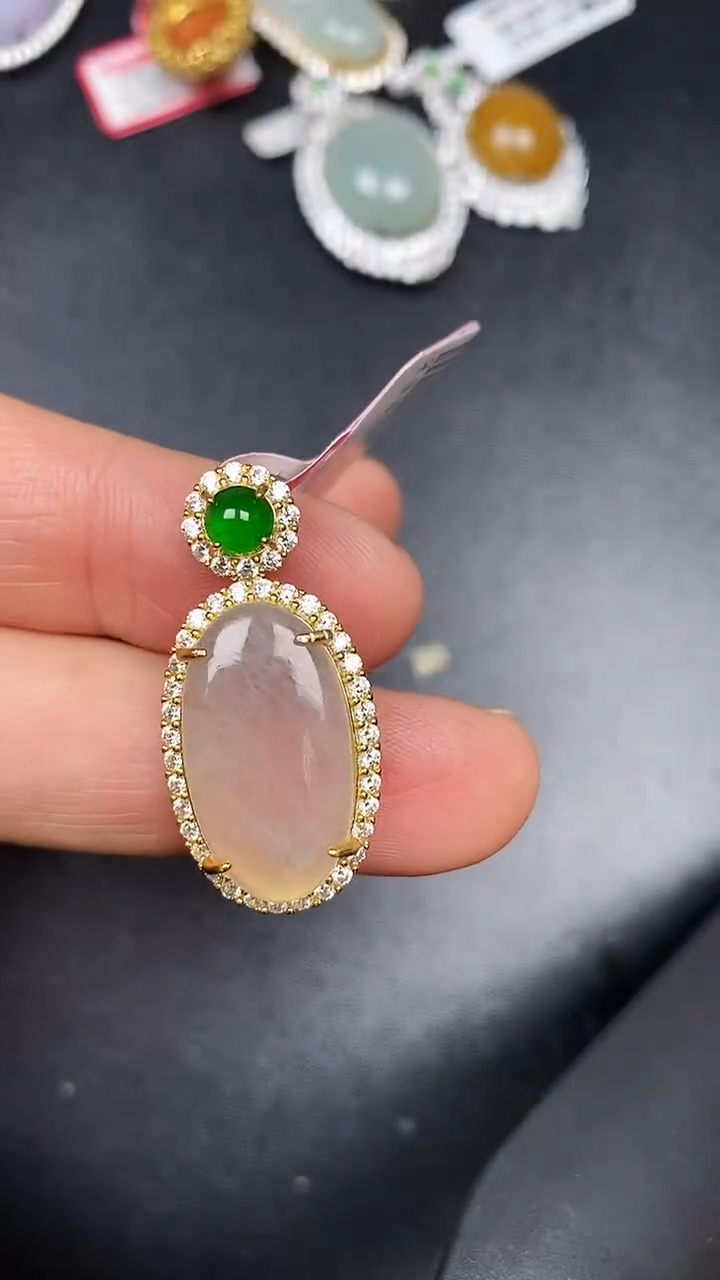 银S925镶嵌戒指翡翠3660