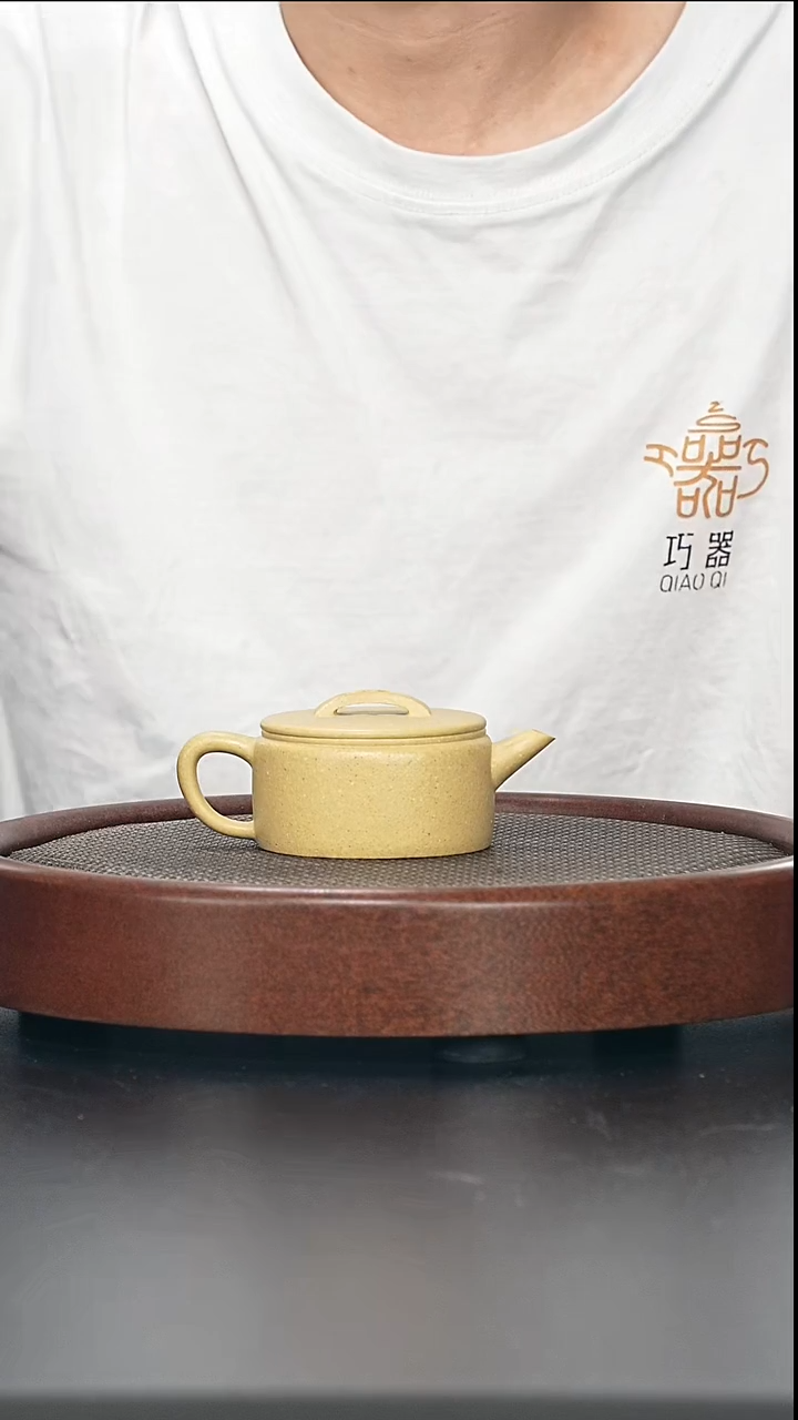 茶壶紫砂汉瓦-30目本绿-全手工无添加-150cc
