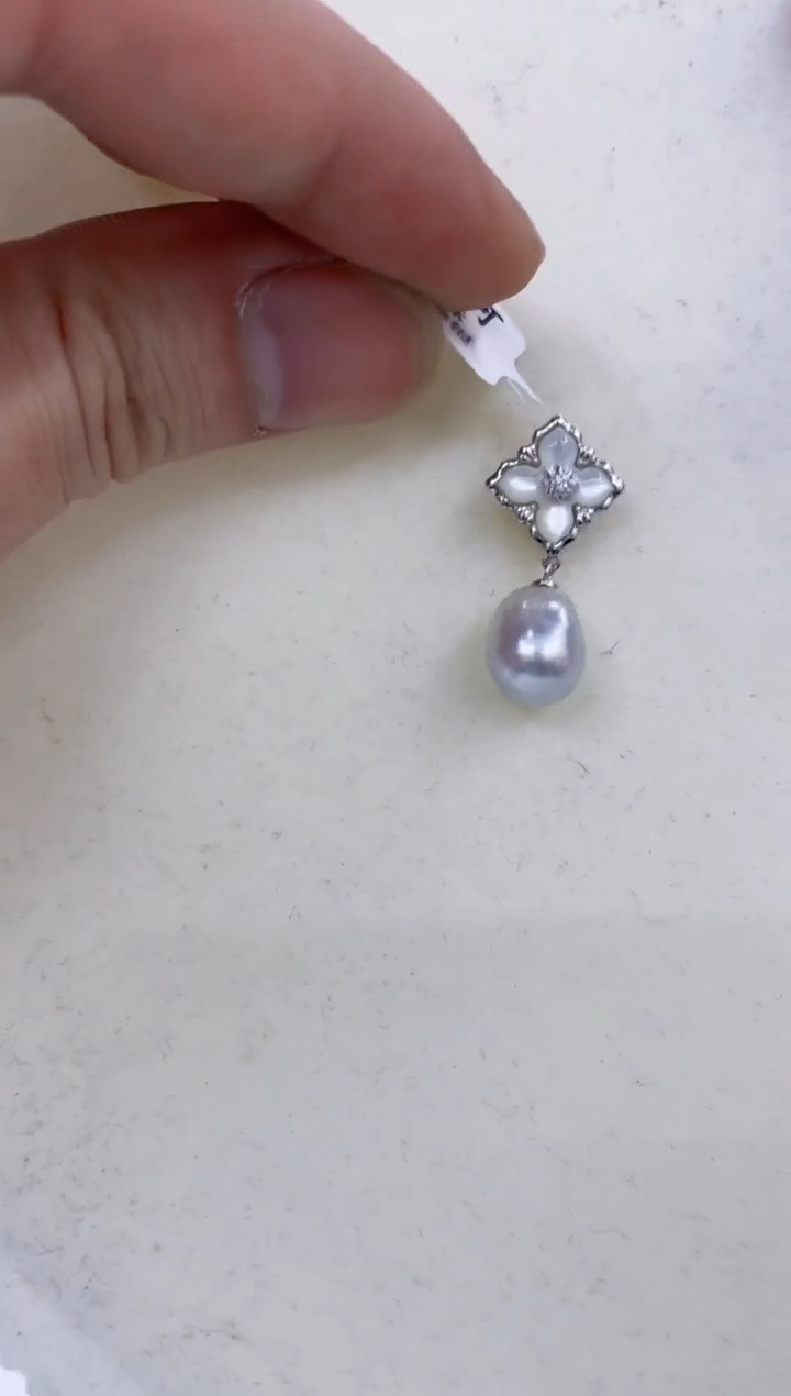 颈饰银S925镶嵌海水珍珠  