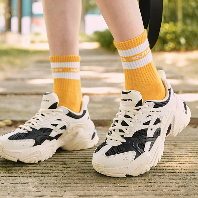 SKECHERS斯凯奇机甲鞋二代老爹鞋时尚厚底复古潮流经典百搭情侣透