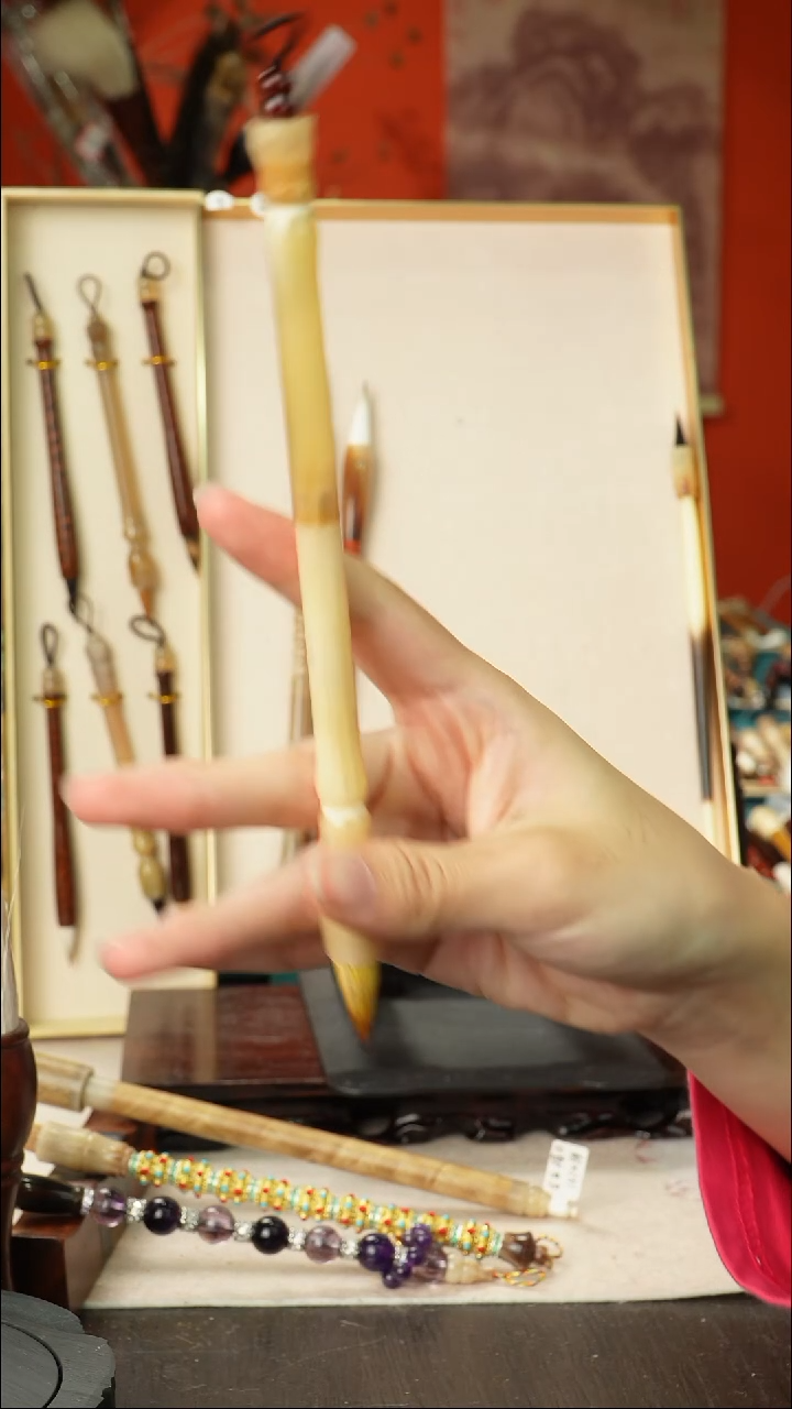  孤品高货毛笔链接 清水试笔 蘸墨不退