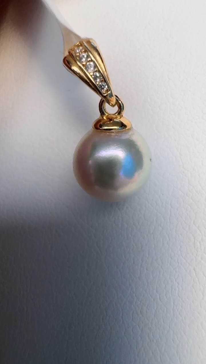 海水珍珠银S925镶嵌颈饰吊坠