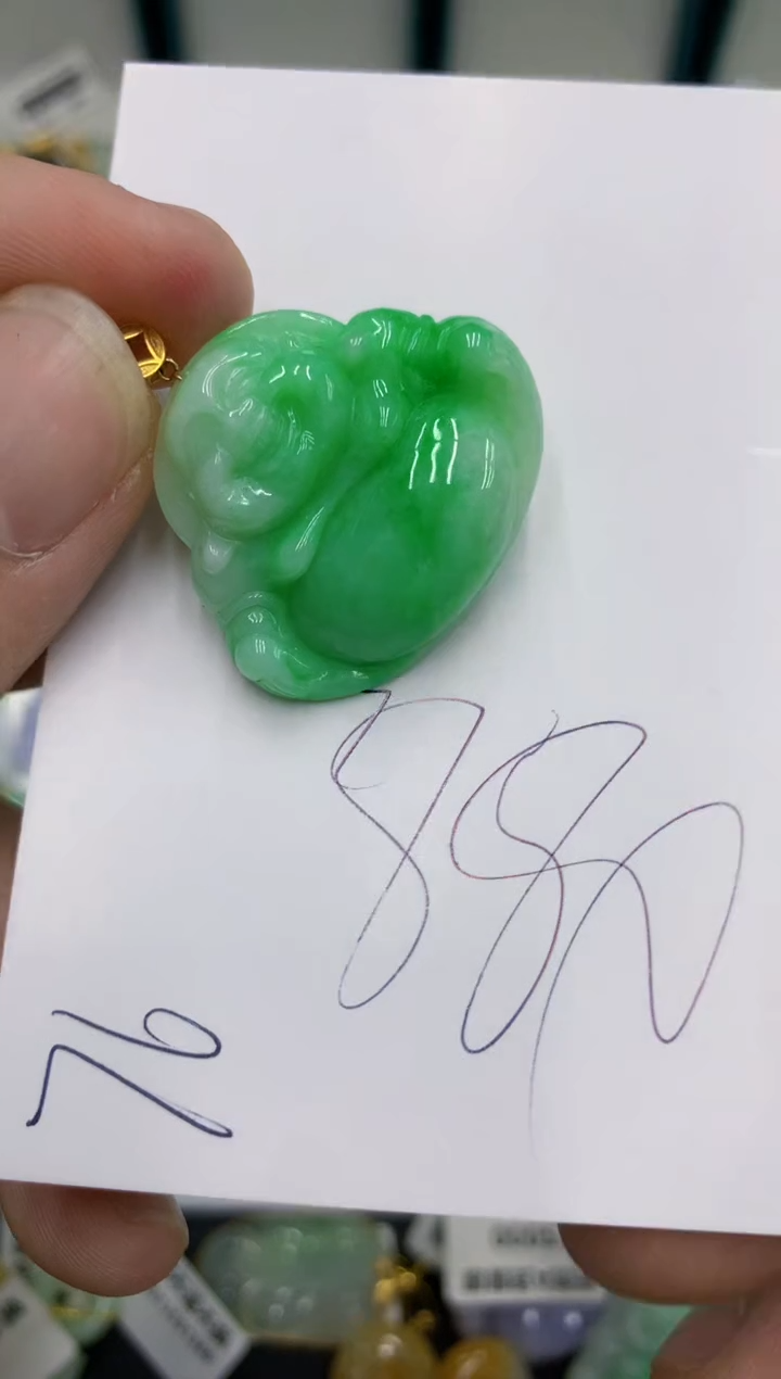 【闪购商品】翡翠颈饰18K金镶嵌号链接111111