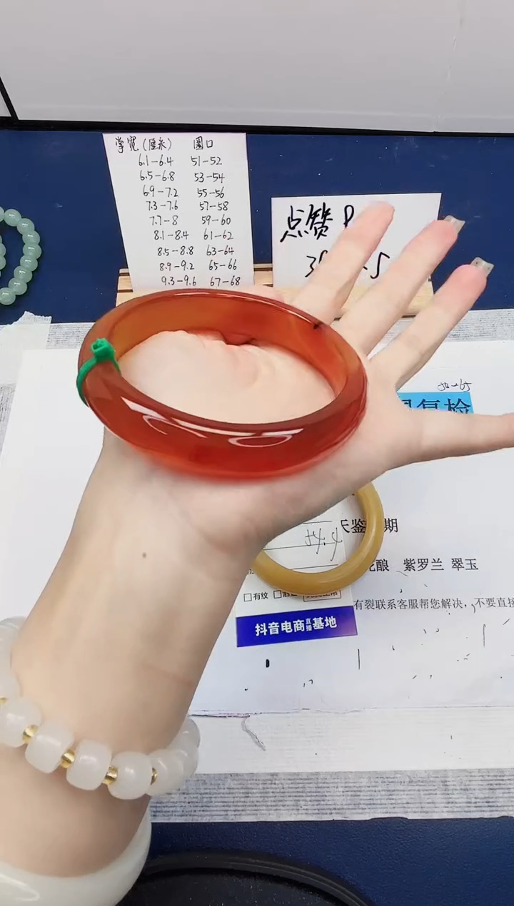 【闪购商品】石英质玉手镯未镶嵌374-玛瑙-圈口65
