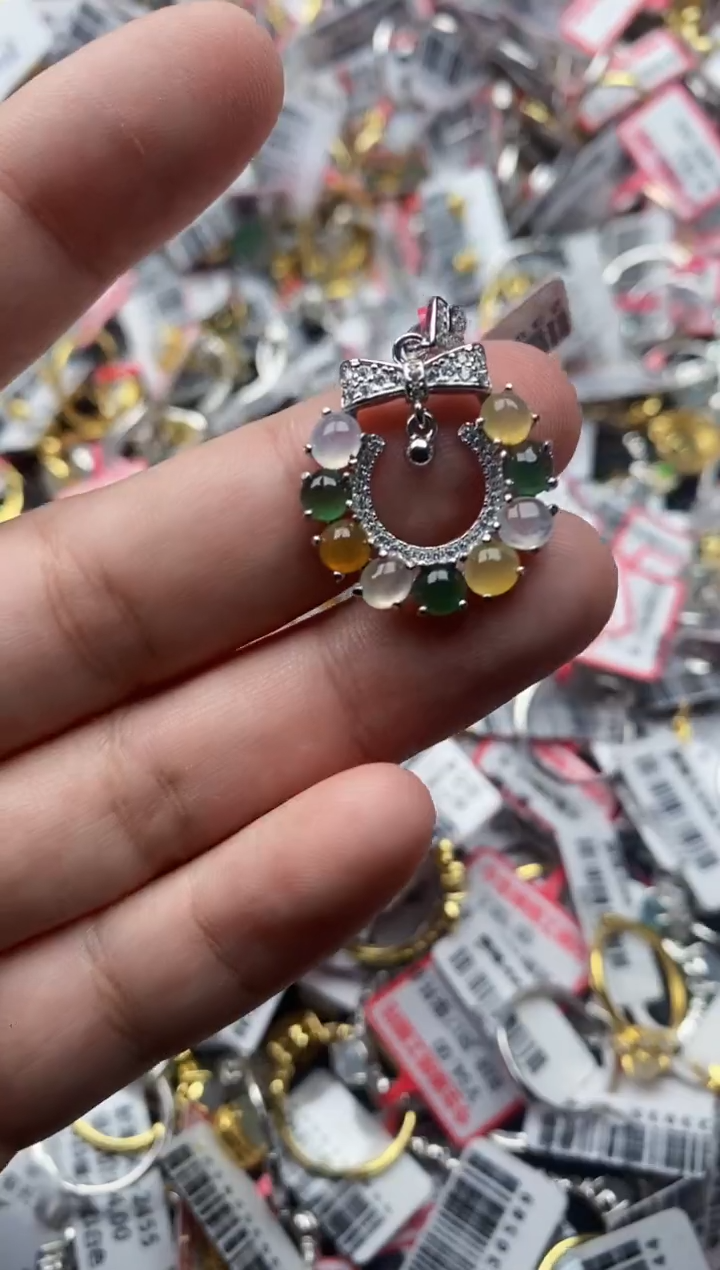 【闪购商品】翡翠戒指银S925镶嵌55555---1+++