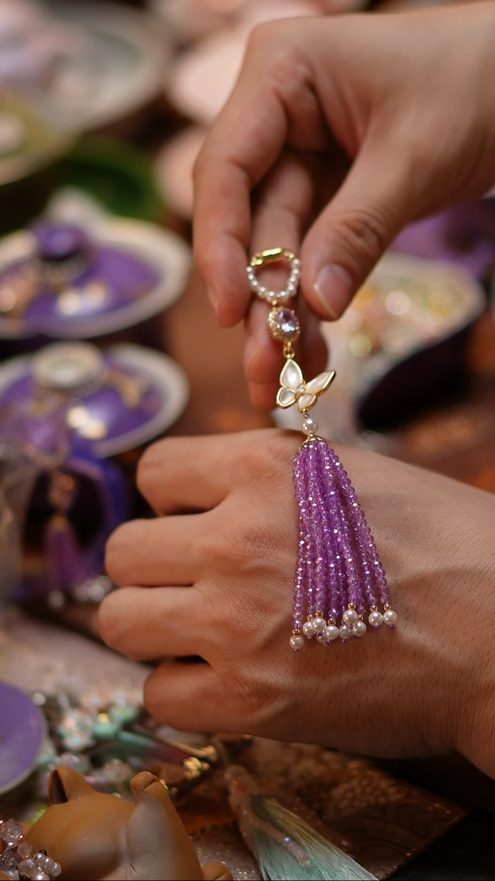 【闪购商品】摆件紫色流苏紫色流苏