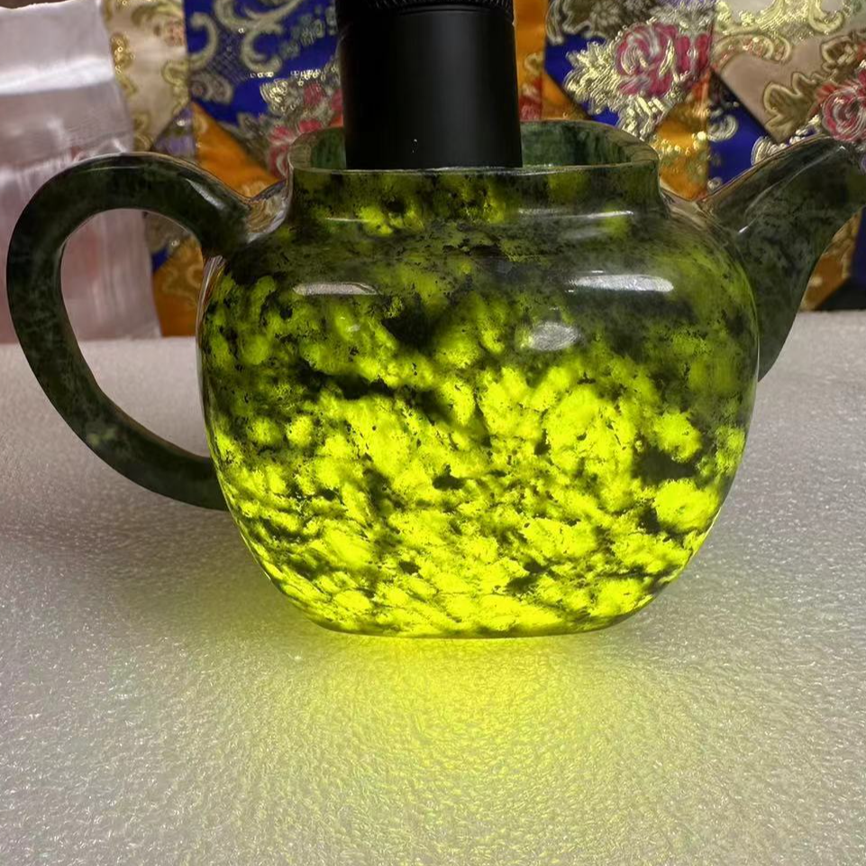 【藏玉四方壶】西藏藏玉茶壶【花纹颜色以直播间为准】