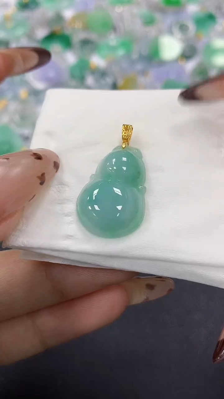 颈饰银S925镶嵌翡翠a货假一赔三支持复检百元上9元证书费自理