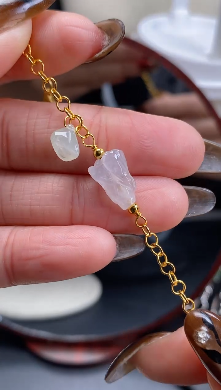 颈饰银S925镶嵌翡翠18077