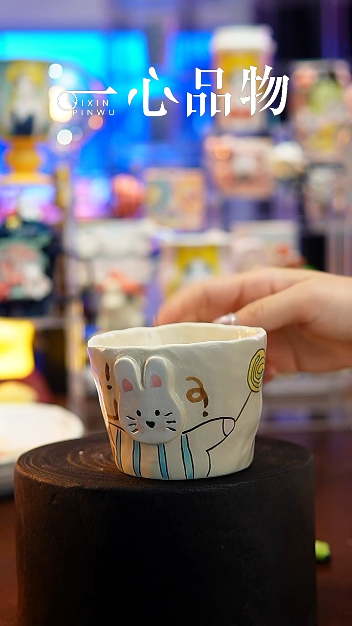 杯子瓷A382景德镇手工手绘杯子摆件