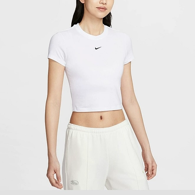 耐克 女款夏季新款短款时尚百搭修身圆领运动训练T恤HF9539101#HN
