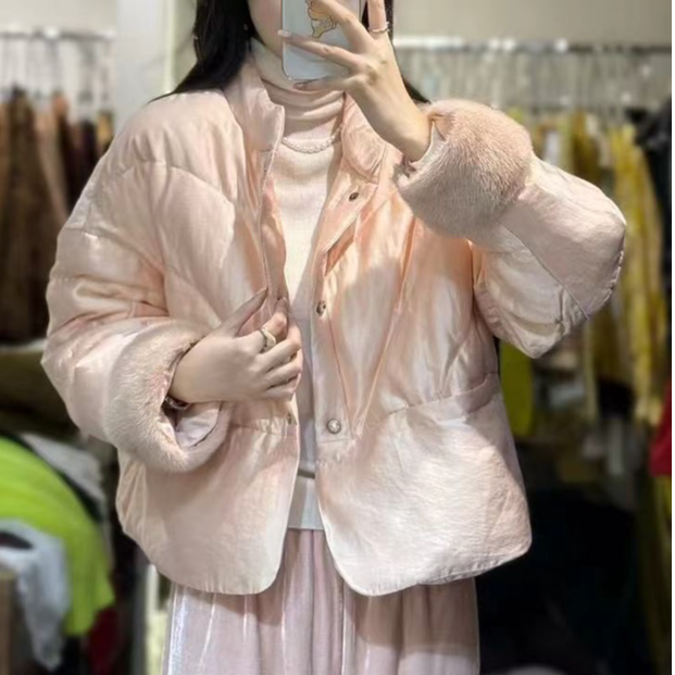 6855【阿柒服饰】立领羽绒服