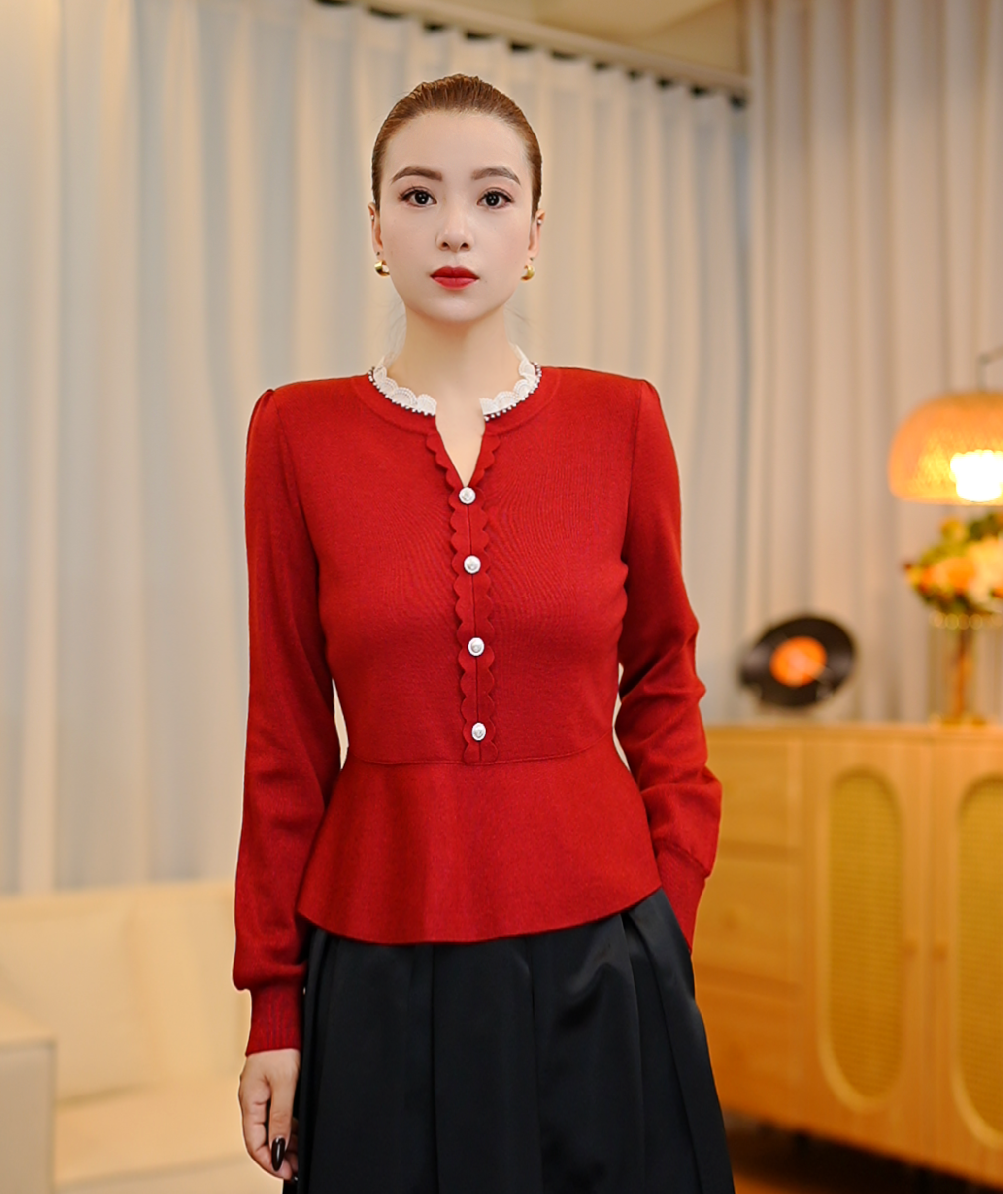 百搭针织衫女2025秋冬必备新款上衣长袖气质