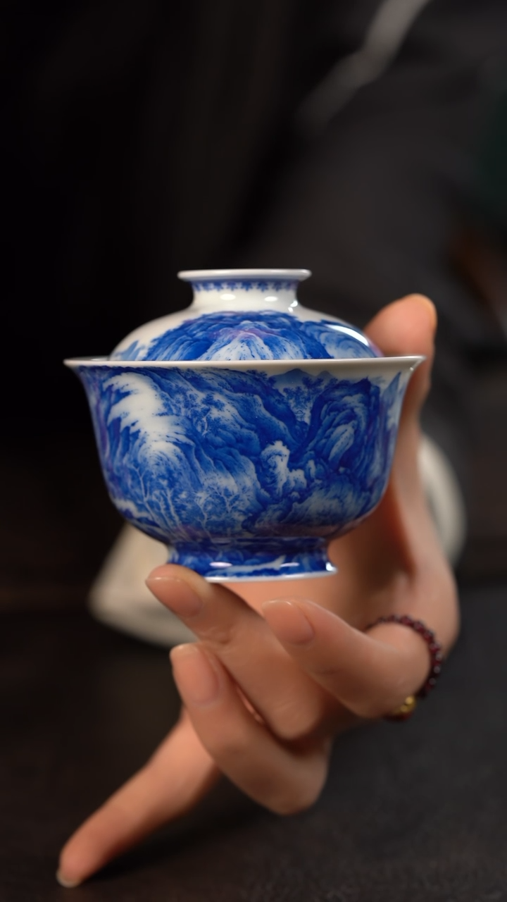 【闪购商品】杯仪贤堂龙宿郊民高脚盖碗