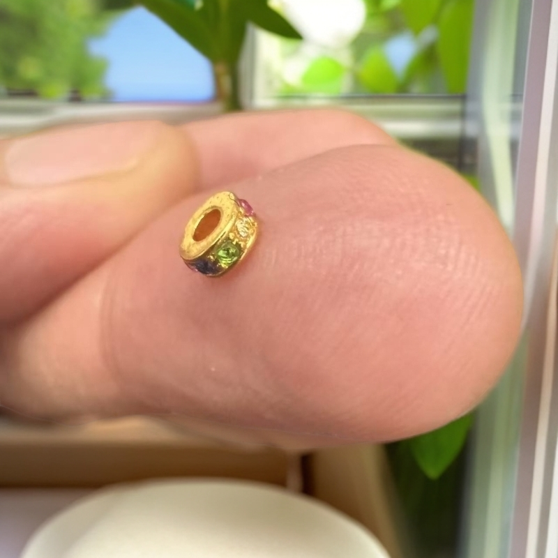 I8K七彩跑环隔片提溜首饰配件diy