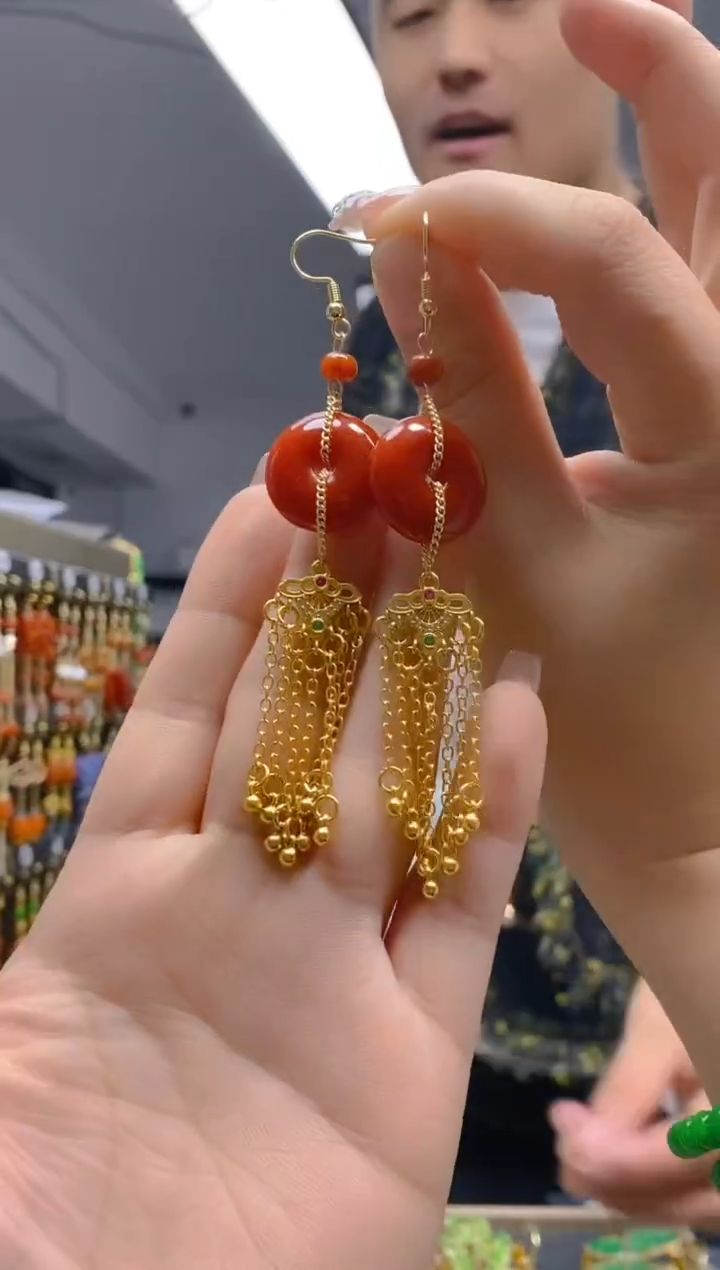 【闪购商品】翡翠耳饰合金161翡翠耳钩