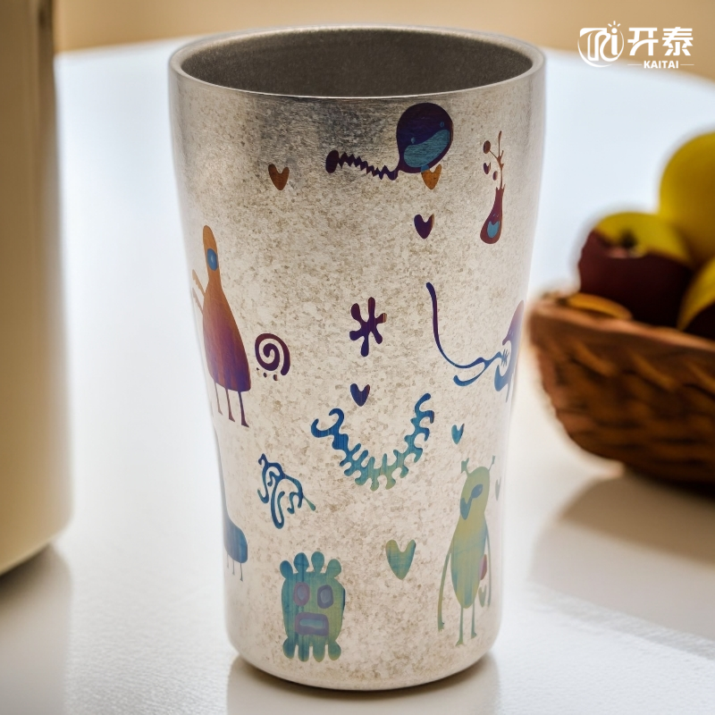 开泰纯钛啤酒杯户外露营水杯轻量化钛杯随身杯健康无金属异味