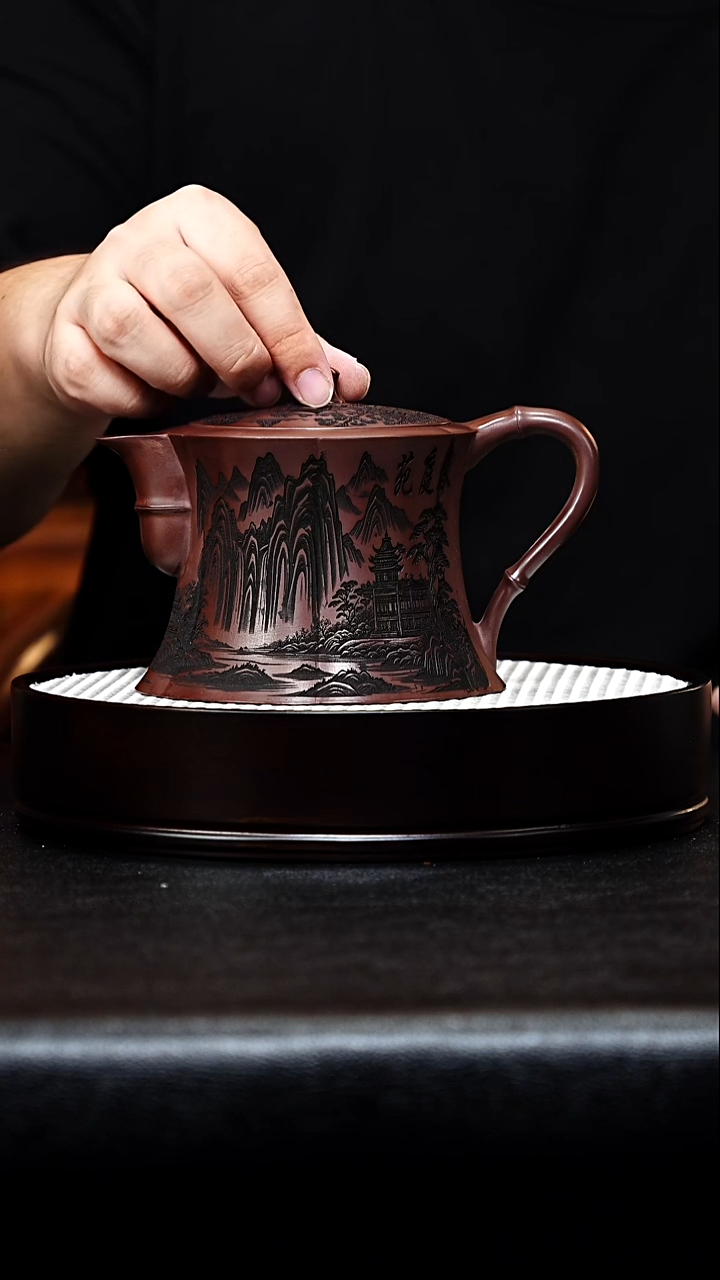 茶杯紫砂宜兴紫砂 石红 