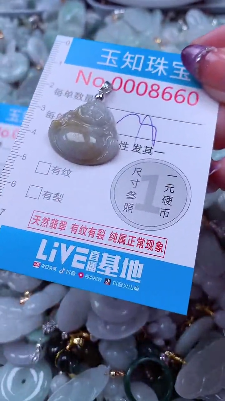 翡翠未镶嵌吊坠(不含链)8660