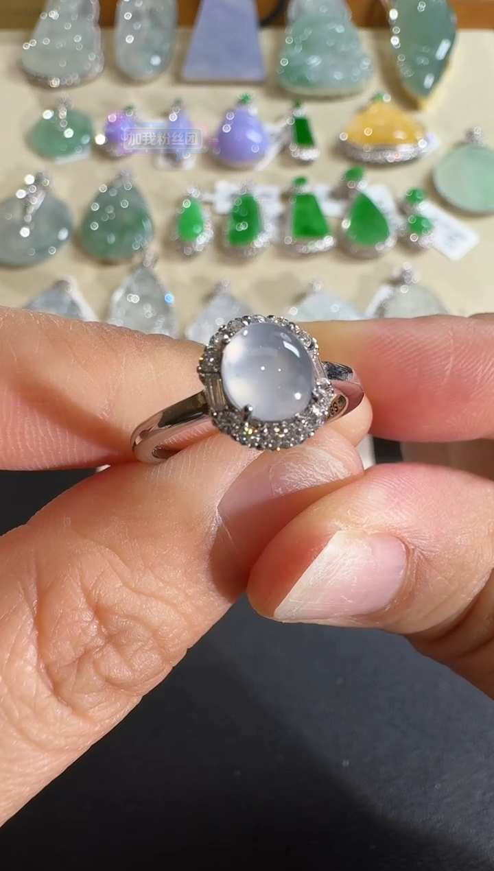 【闪购商品】翡翠戒指银S925镶嵌【源头工厂】