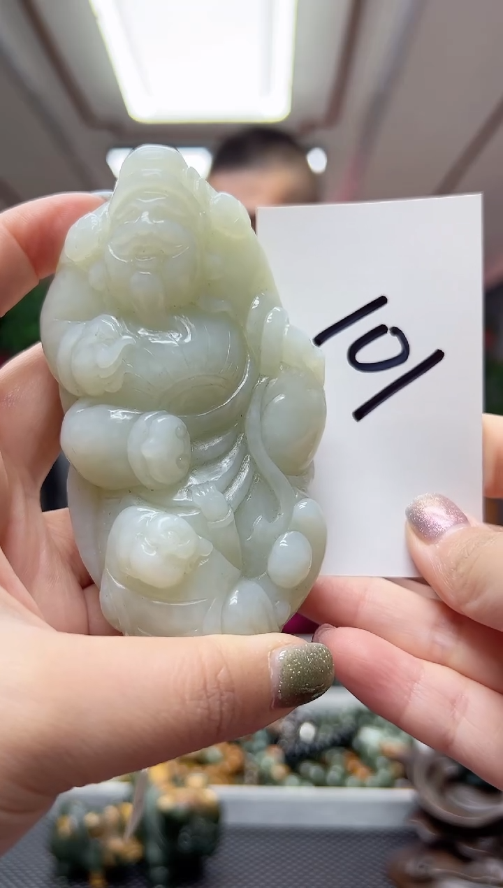 【闪购商品】和田玉手把未镶嵌精品财神