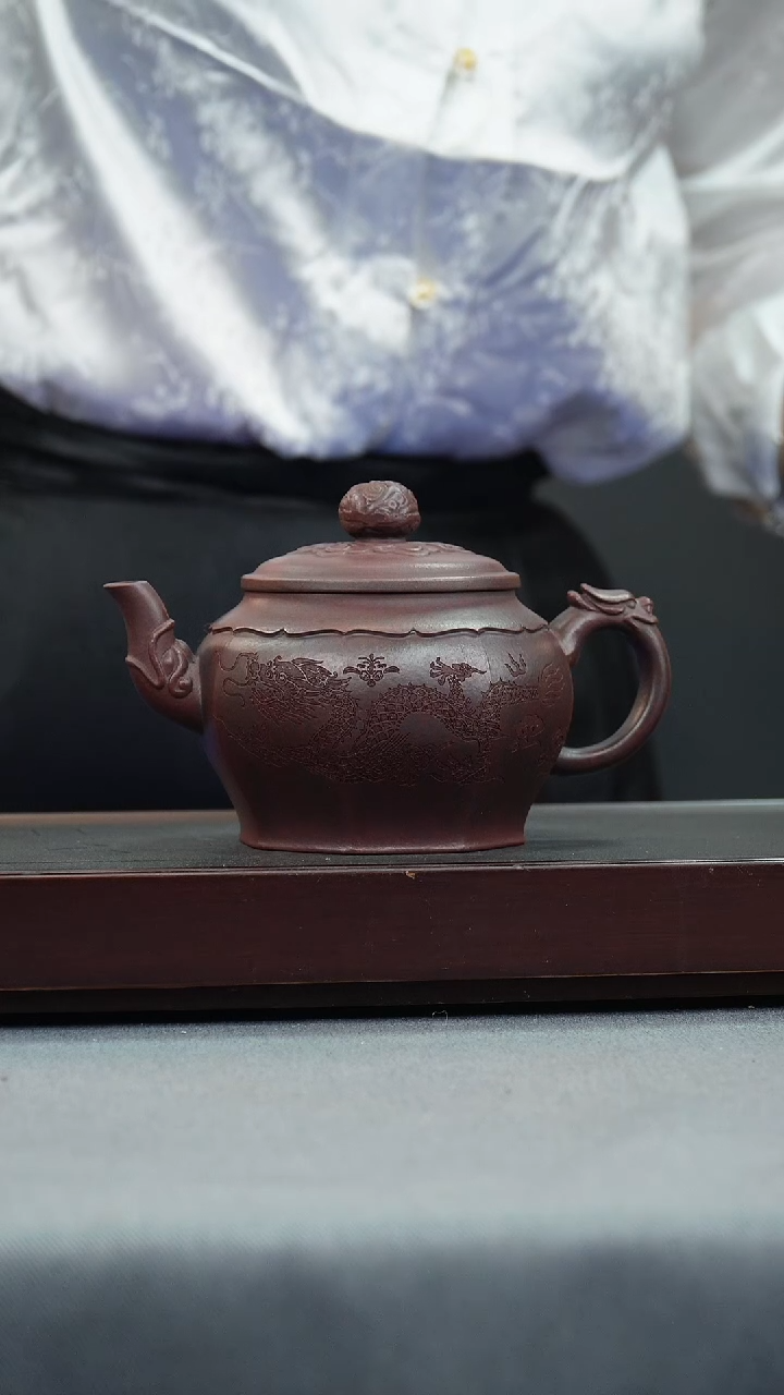 【闪购商品】紫砂茶壶铁血红砂 八方龙尊