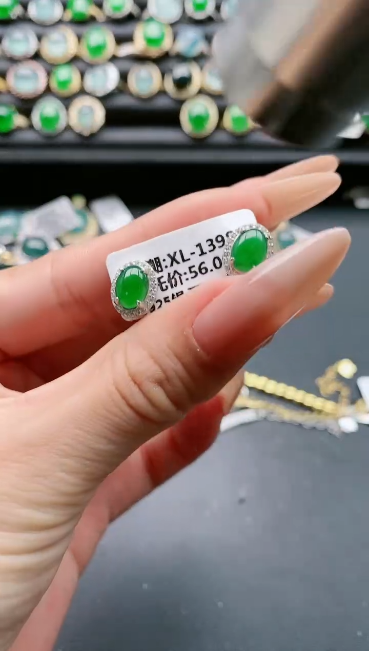 【闪购商品】翡翠戒指银S925镶嵌111111