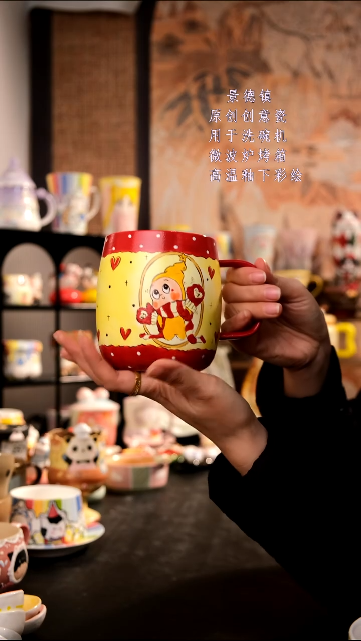 摆件陶旺的可以陶瓷手工手绘设计师款
