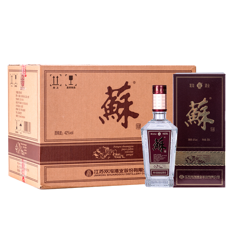 无品牌苏酒普苏 42度500ML*6瓶 浓香型白酒 宴请送礼自饮口粮酒42度500