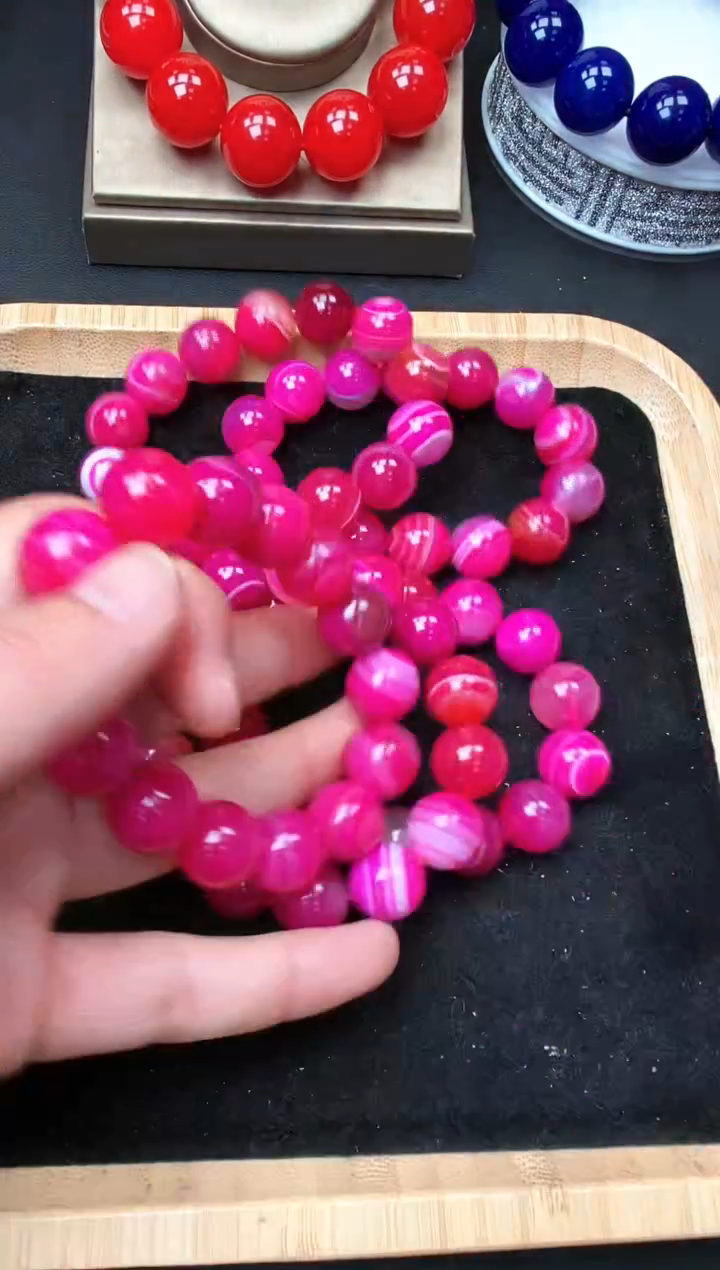 【闪购商品】玛瑙/玉髓手串未镶嵌紫云龙卡14