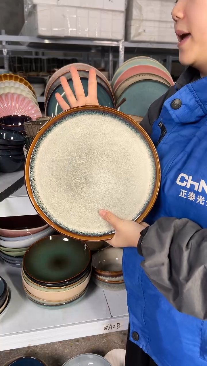 陶瓷外贸尾货瑕疵满20包邮X4 大盘10.5英寸四个装