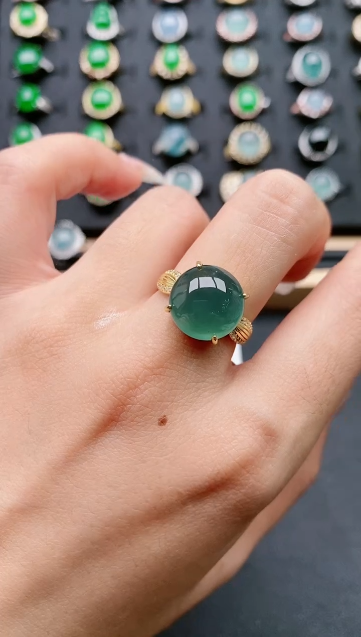 【闪购商品】翡翠戒指银S925镶嵌1111111